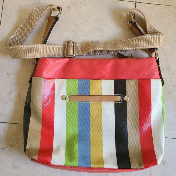 Giani Bernini multicolored striped adjustable bag - Picture 2 of 15